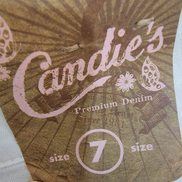 NWT Candie's Pants White Crop Capri Size 7 Cotton Blend Juniors NEW Read - Picture 8 of 11